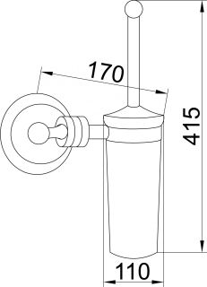 Щётка для туалета Boheme Hermitage бронза 10333